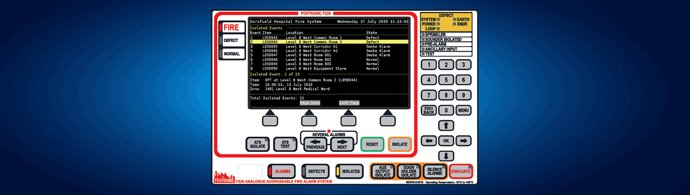The Pertronic F220 Fire Panel